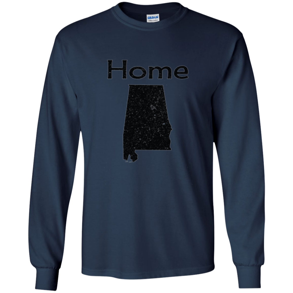 Alabama Distressed Home State light long sleeve t-shirt