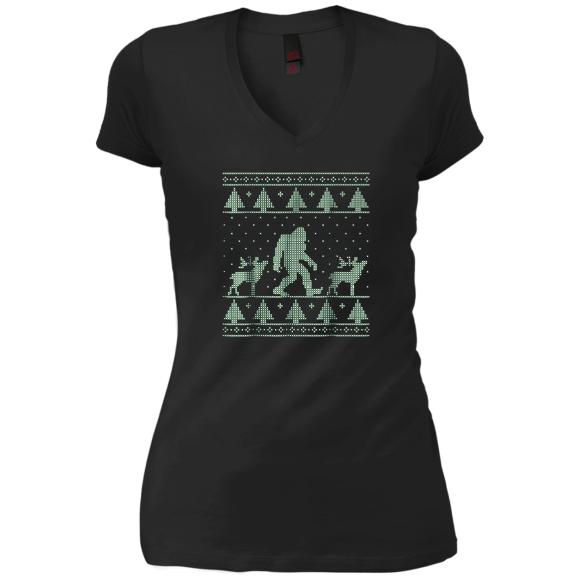Bigfoot Ugly Christmas Sweater T-Shirt, Funny Sasquatch Gift