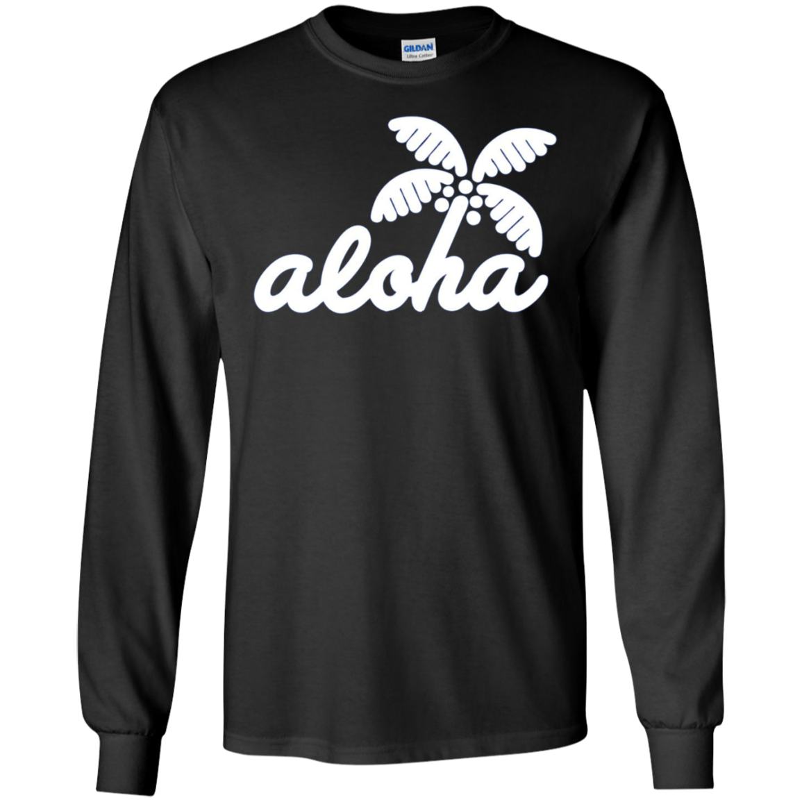 Aloha Palm Tree Simple Long Sleeve T-shirt