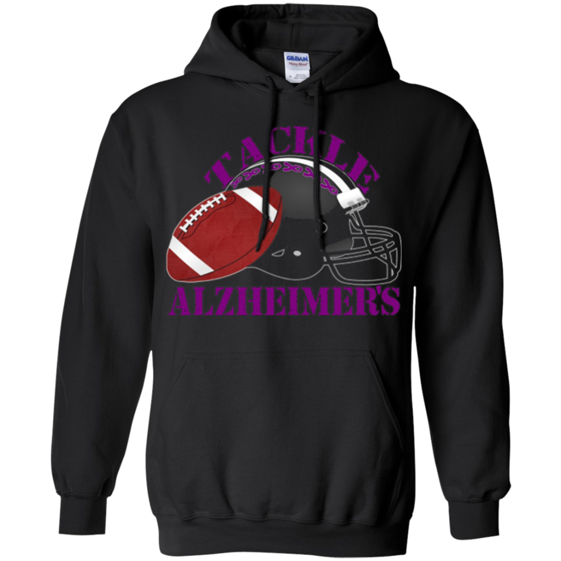Alzheimer Awareness Purple Ribbon T-Shirt For Football Fans