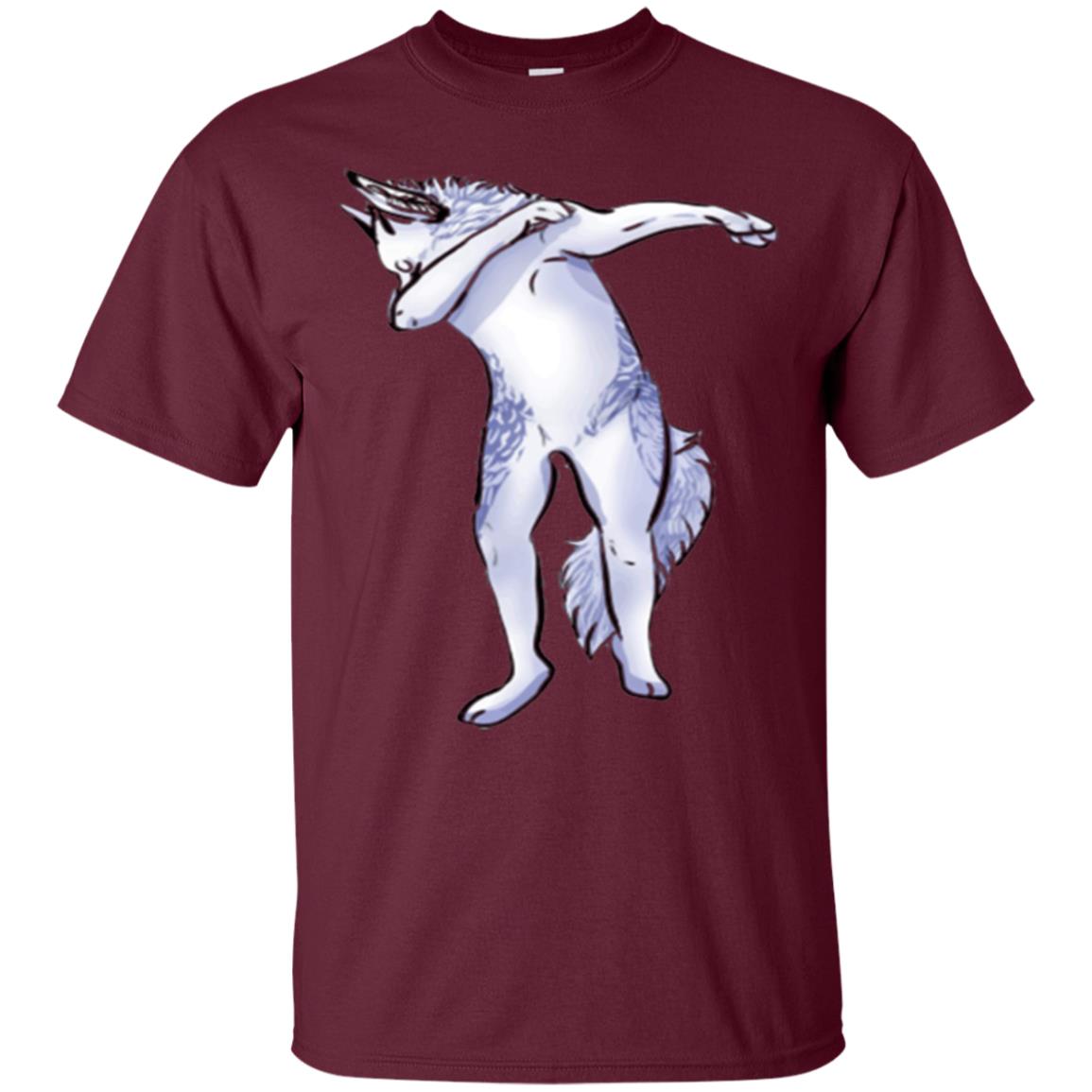 Wolf Cute Dabbing T-Shirt Funny Dab Dance Gift Shirt
