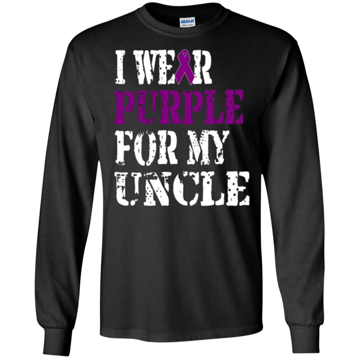 Alzheimer's Awareness T-shirt I Wear Purple For My Uncle