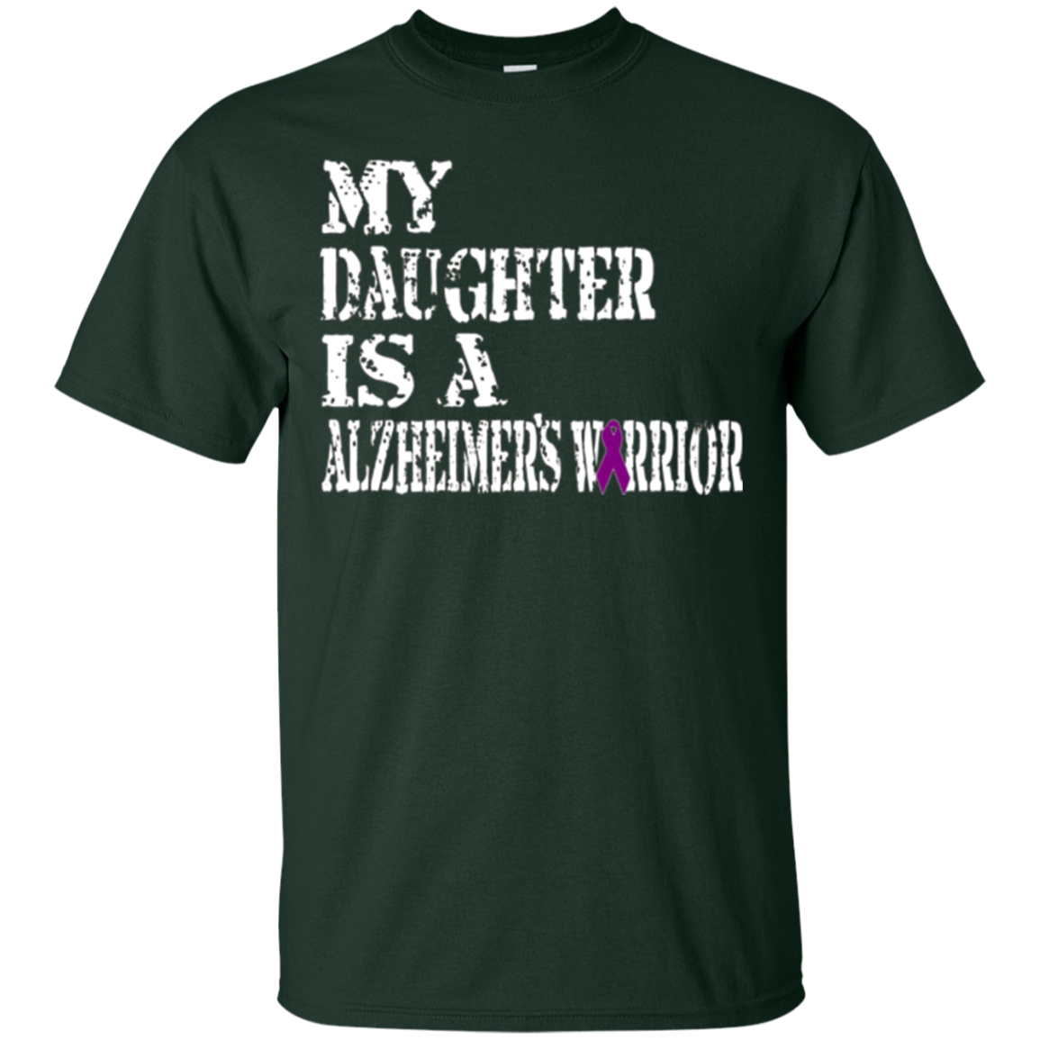 Alzheimer's Awareness Shirt For Daughters Purple Ribbon Tee