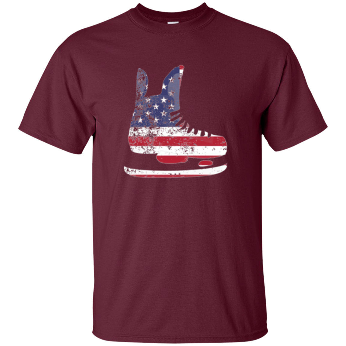 American Flag Shirt Patriotic Ice Hockey Skate Vintage Gift