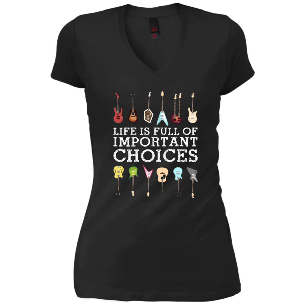 "Important Choices" Electric Guitar Nerd Musician T-shirt