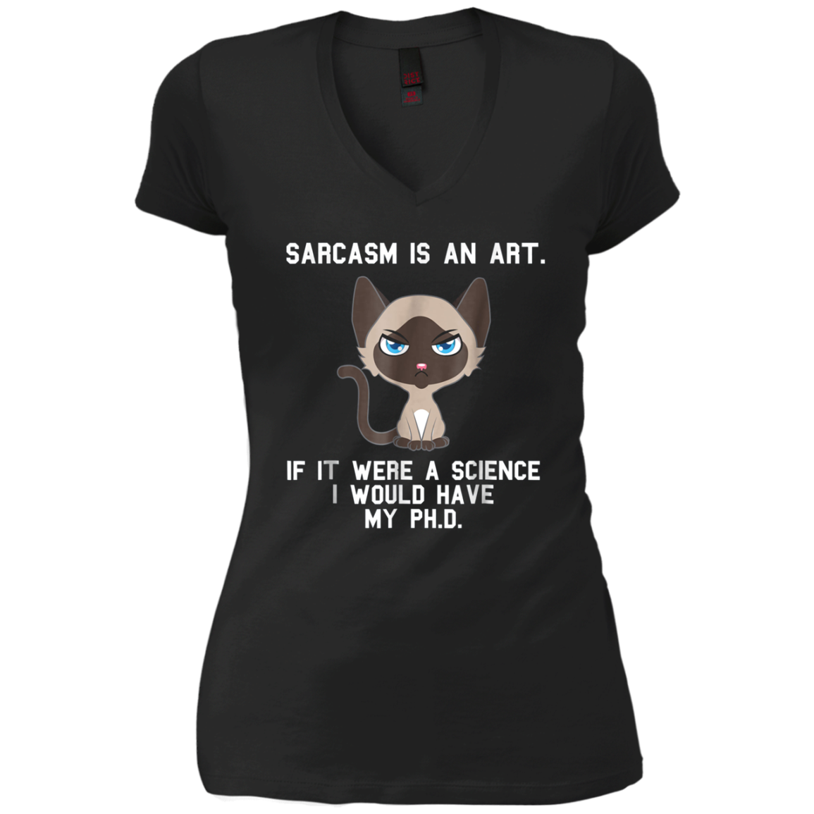Sarcasm is an art...Funny cute sarcastic cat t-shirt