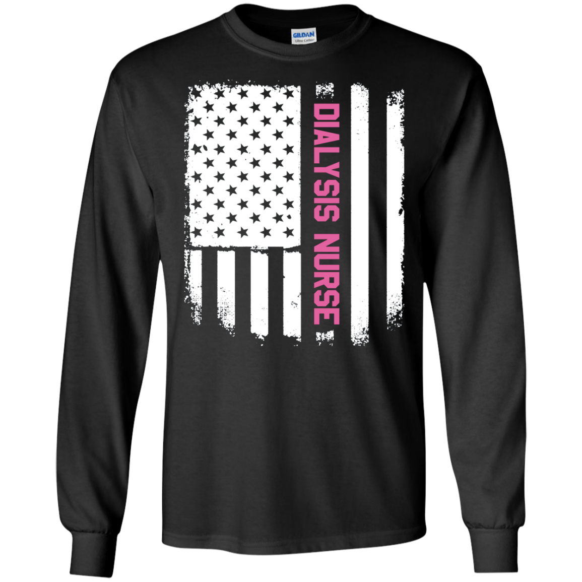 American Flag Nursing Dialysis Nurse T-Shirt