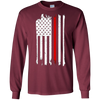 Image of American Flag Red Line USA Patriot July 4th Sleeves Shirt