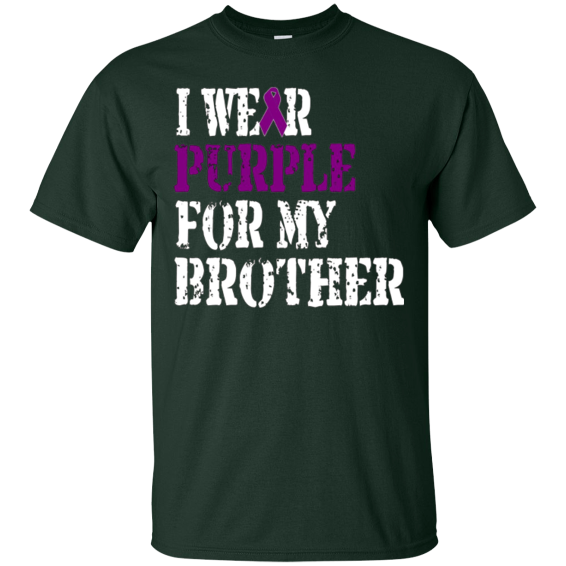 Alzheimer's Awareness T-shirt I Wear Purple For My Brother