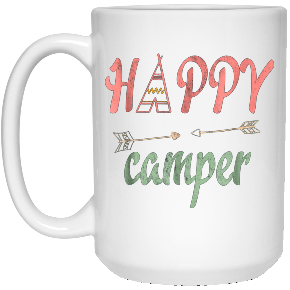Arrow Happy Camper TShirt - Funny Camping Shirt