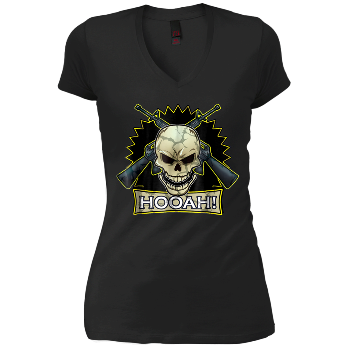 Army Veteran Military Skull Hooah T-Shirt
