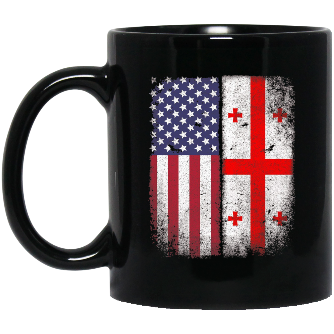 American Georgian Flag T-shirt Georgia Republic Country