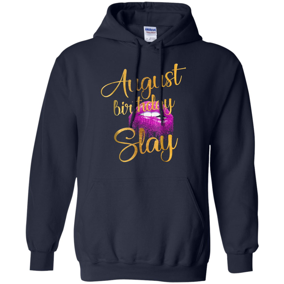 August Birthday Purple Lips Slay T-shirt Birthday Gift