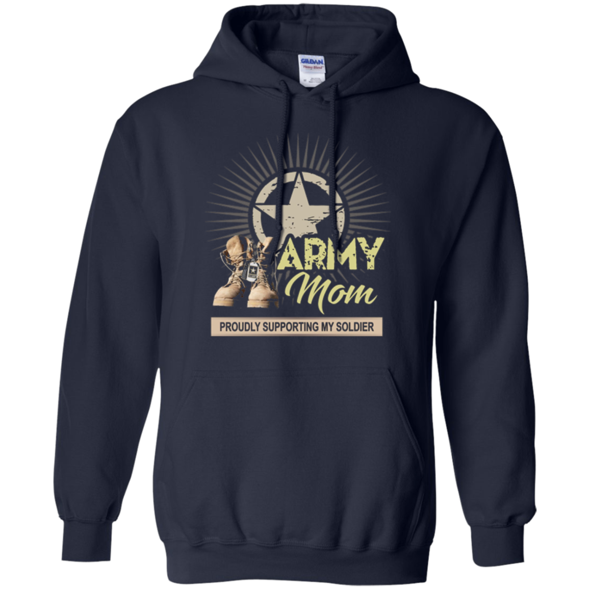 Army Mom Proudly Supporting My Soldier T-Shirt Veterans Gift