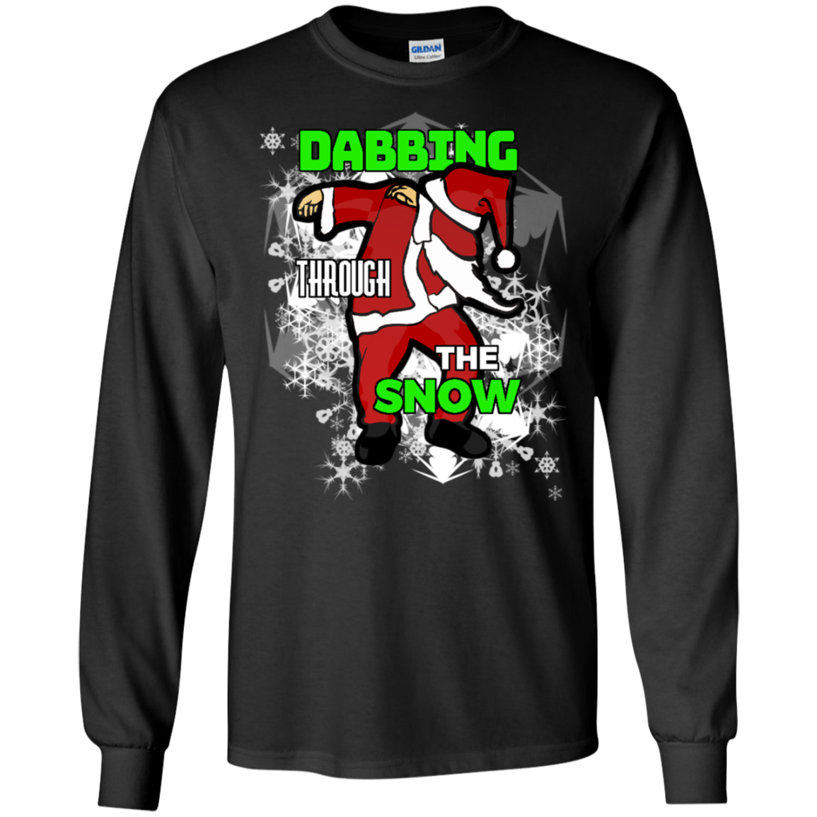 Santa Dabbing Through The Snow Cute Christmas Tee Shirt