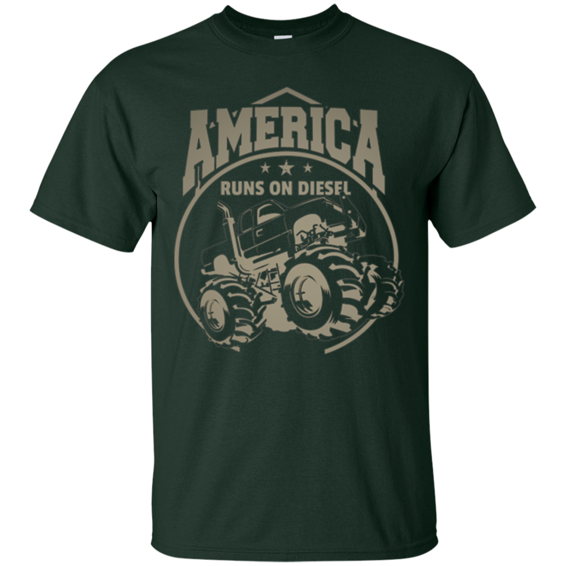 America Runs On Diesel Gear Monster SUV Truck Fans T-Shirt