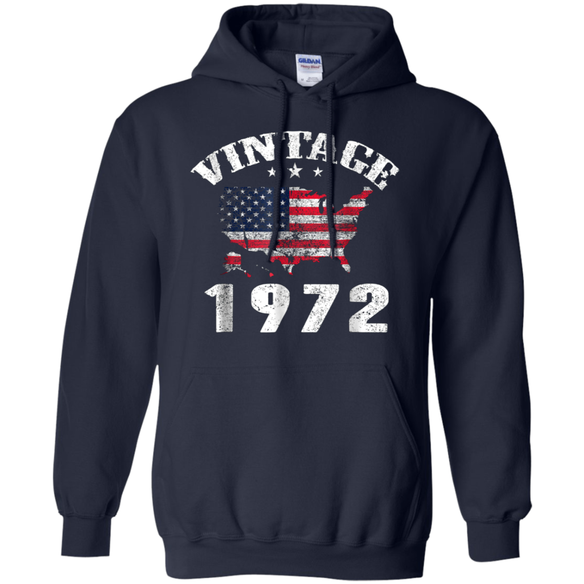 American USA Flag Vintage 1972 Shirt 46th Birthday Gifts Tee