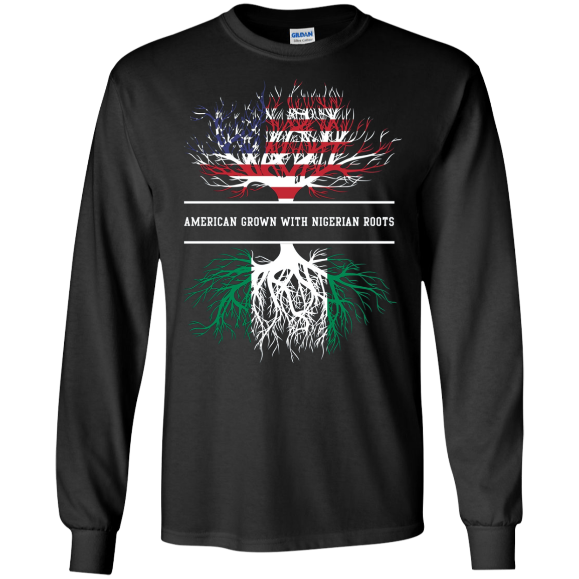 American Grown With Nigerian Roots T-Shirt Nigeria Tee