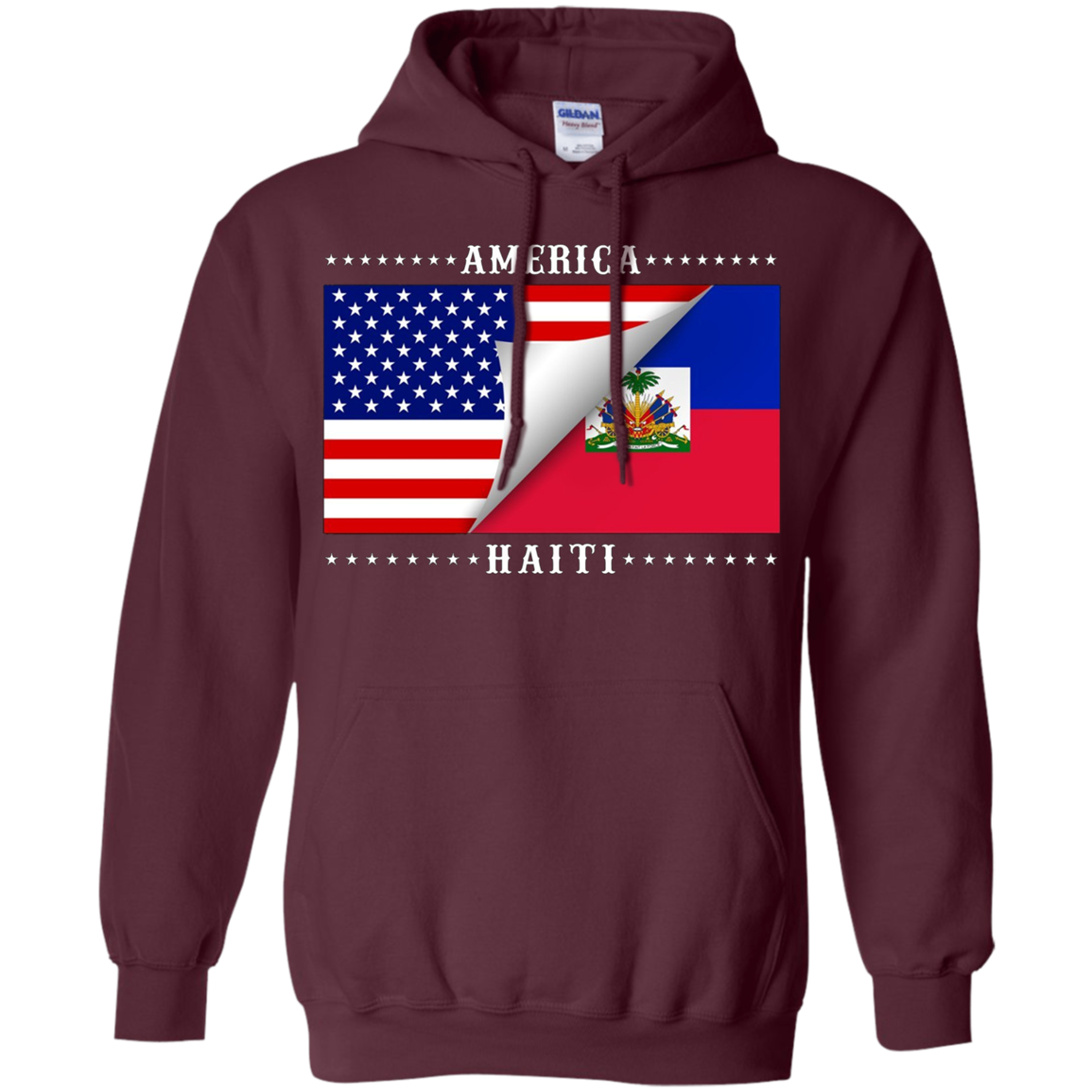 American Haitian Flag Stars T-Shirt Great Gift Tee