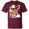 Image of Akita Dog Merry Christmas T Shirt