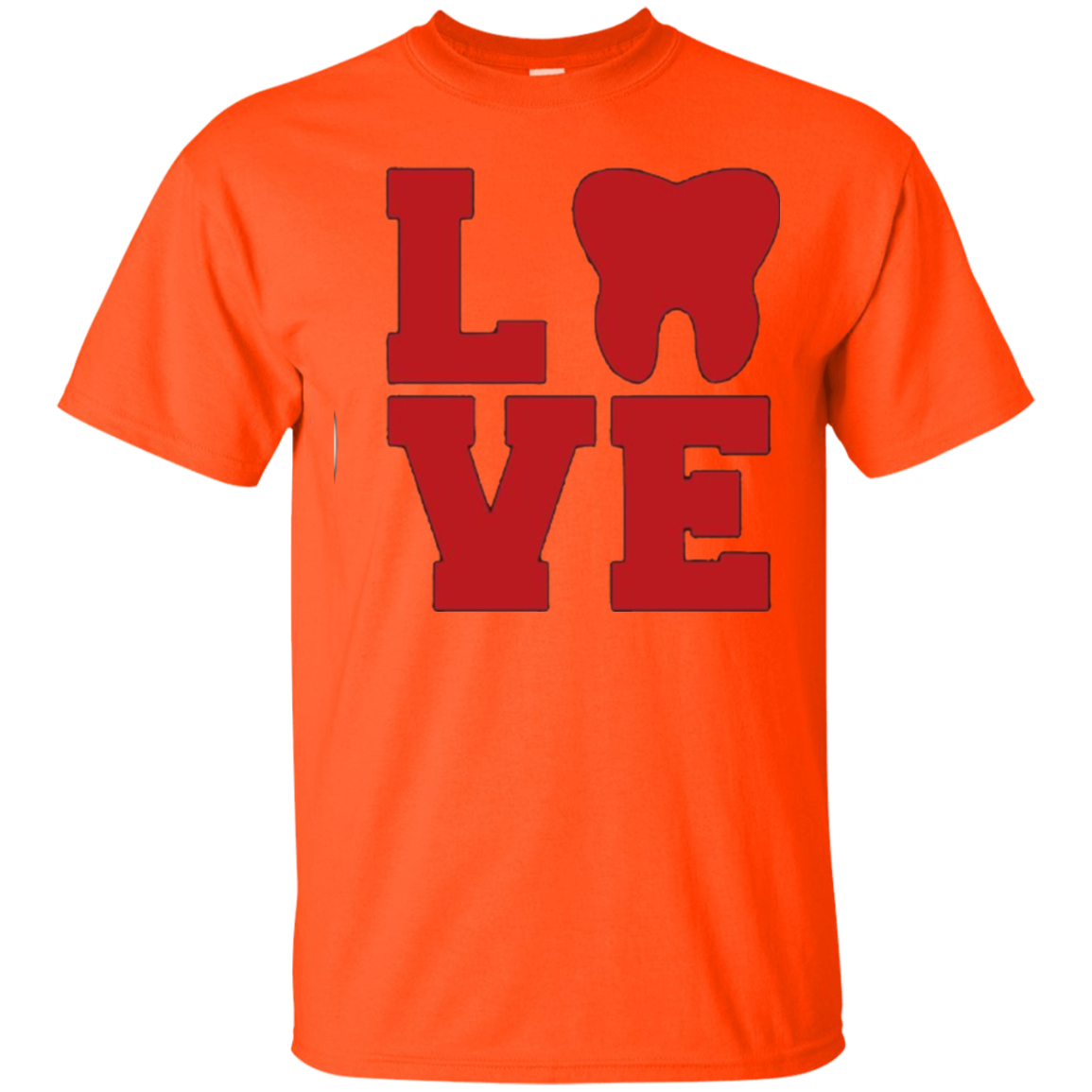 AfhhF Women's Love Dental Tooth Summer Short Sleeve Tee Shirt Crew Neck Tees