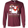 Image of Santa Riding Unicorn Merry Xmas Gift Tshirt