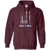 Image of Always Thin Blue Line Heart US Flag I've Got His Six T-shirt