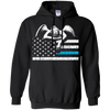 Image of Angel Weeping Thin Blue Line Flag to Honor the Fallen