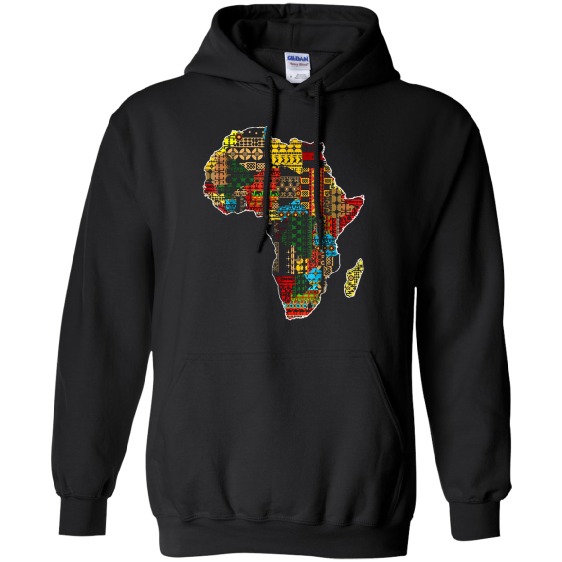 African pride traditional ethnic pattern Africa map t-shirt