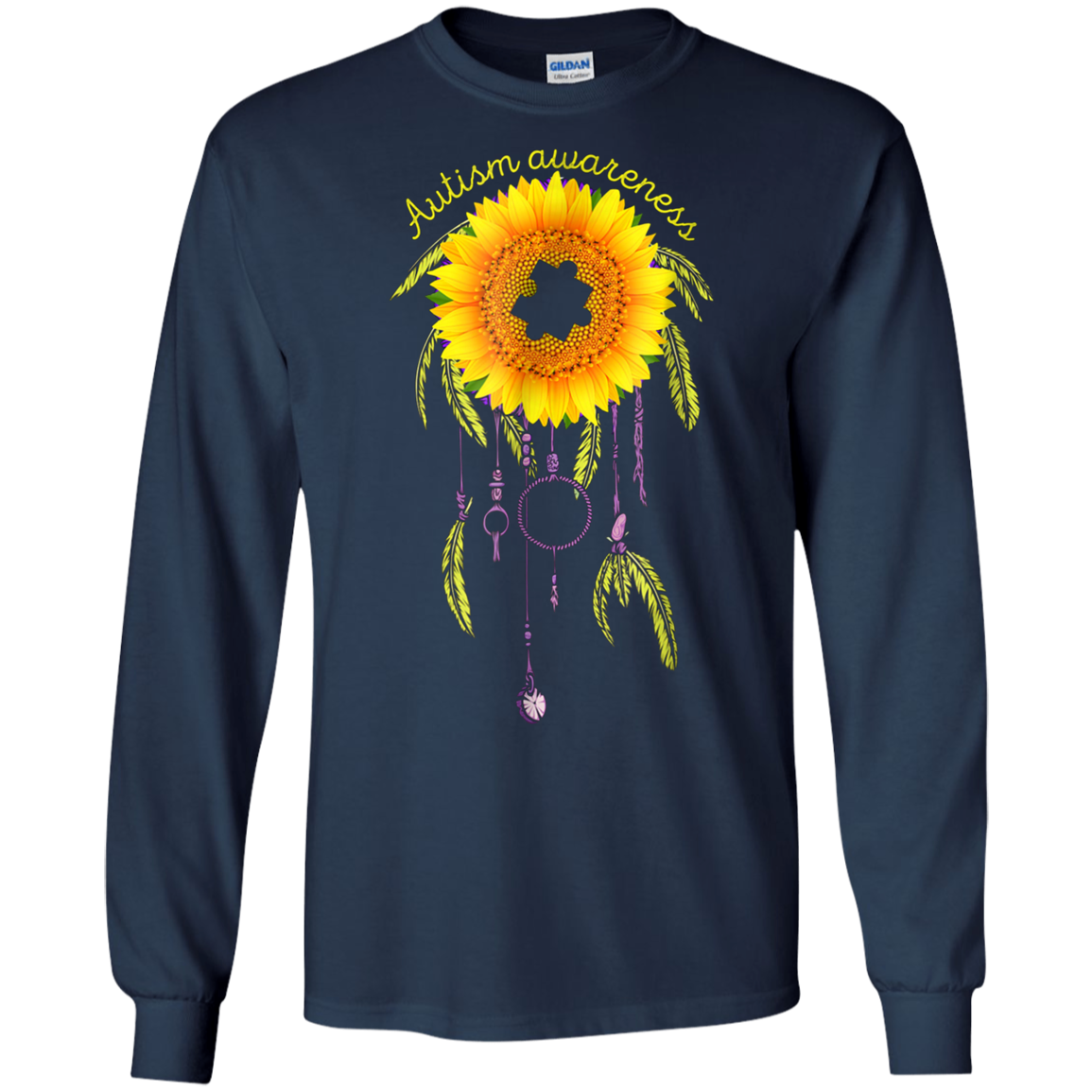 Autism Awareness Sunflower Dream Catcher T Shirt