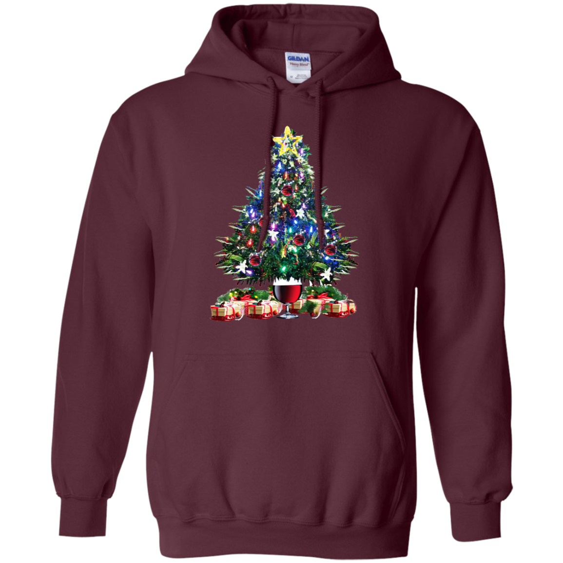 Christmas Tree Wine Glass - Merry Xmas Shirt Tee