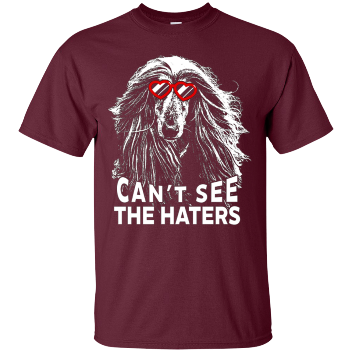 La chemise de chien de meute afghane ne peut pas voir les amants de chien mignons Haters placer la balle sur le tee