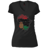 Image of Afro Word Art Natural Hair T-Shirt for Black Women