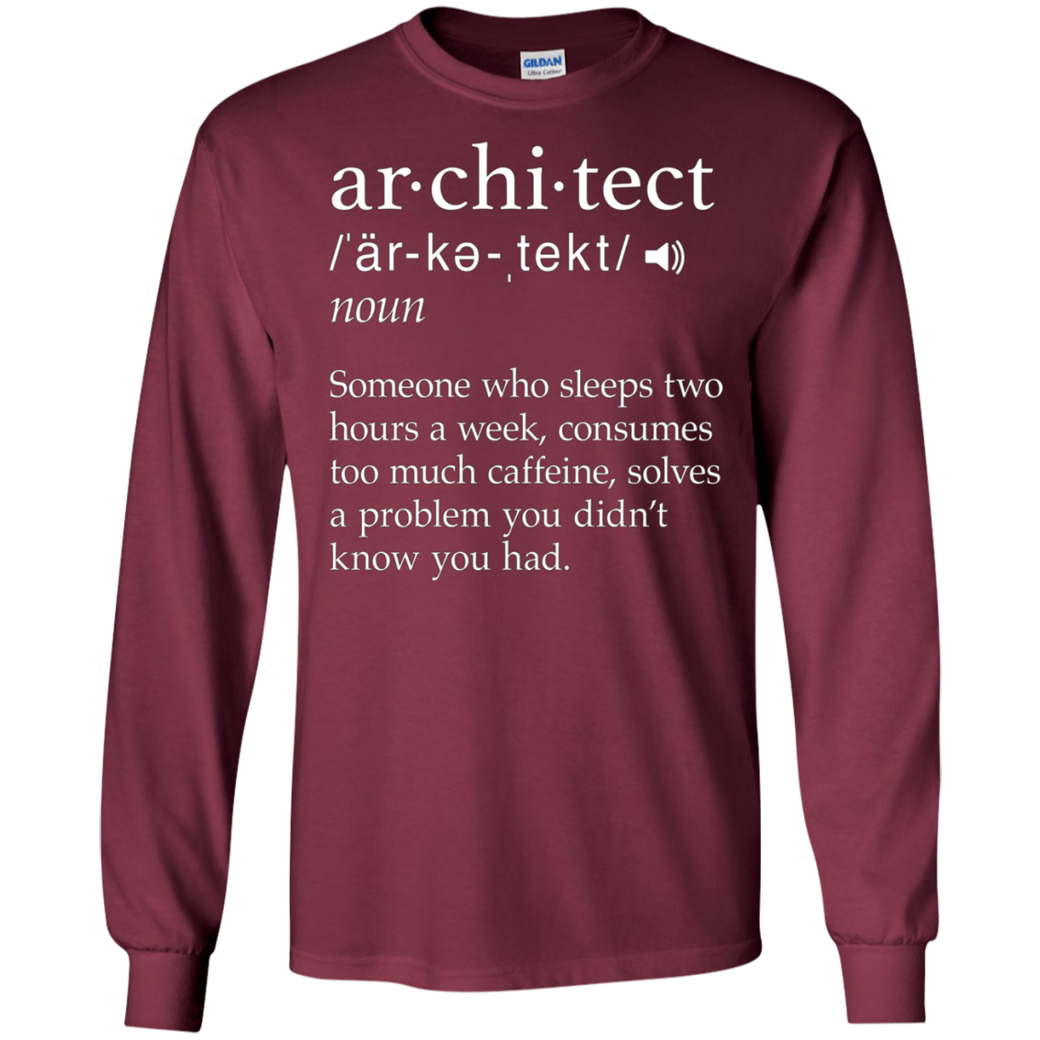Architect Definition T-Shirt - Funny Architect Meaning Shirt