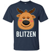 Image of Santa Reindeer Blitzen T-Shirt Christmas Group Costume Tee