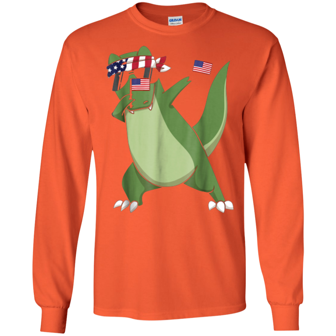 American Pride T-Rex Dinosaur USA Dabbing Funny T Shirt