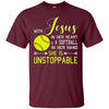 Image of WITH JESUS IN HER HEART & A Softball Hand She Is T-Shirt