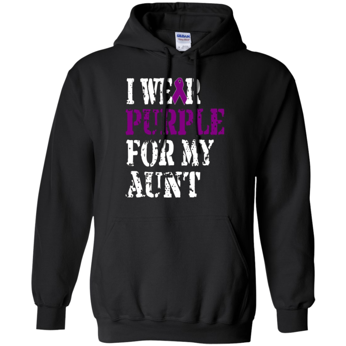 Alzheimer's Awareness Tshirt I Wear Purple For My Aunt