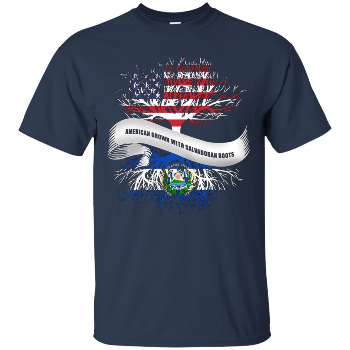 American Grown with Salvadoran Roots T-Shirt El Salvador Tee