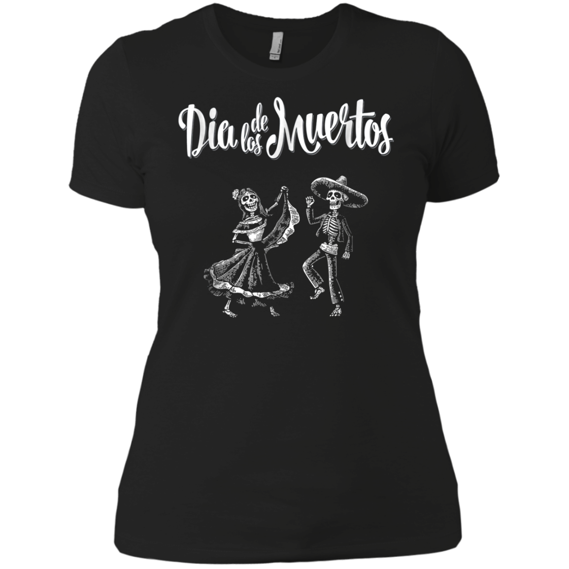 "Dia De Los Muertos" Dancing Mariachi Skeletons Tee Shirt