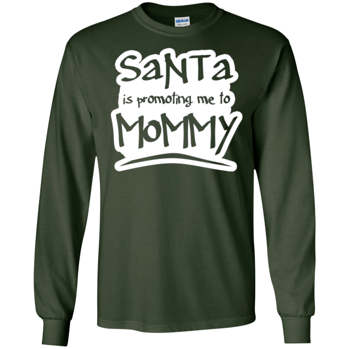 Santa Is Promoting Me To Mommy T-Shirt | Christmas Tee