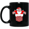 Image of Santa Stuck In Chimney Christmas Pocket T Shirt Gift