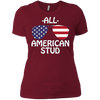 Image of America 4th of July Patriot Sunglass USA Flag Cool T-shirt