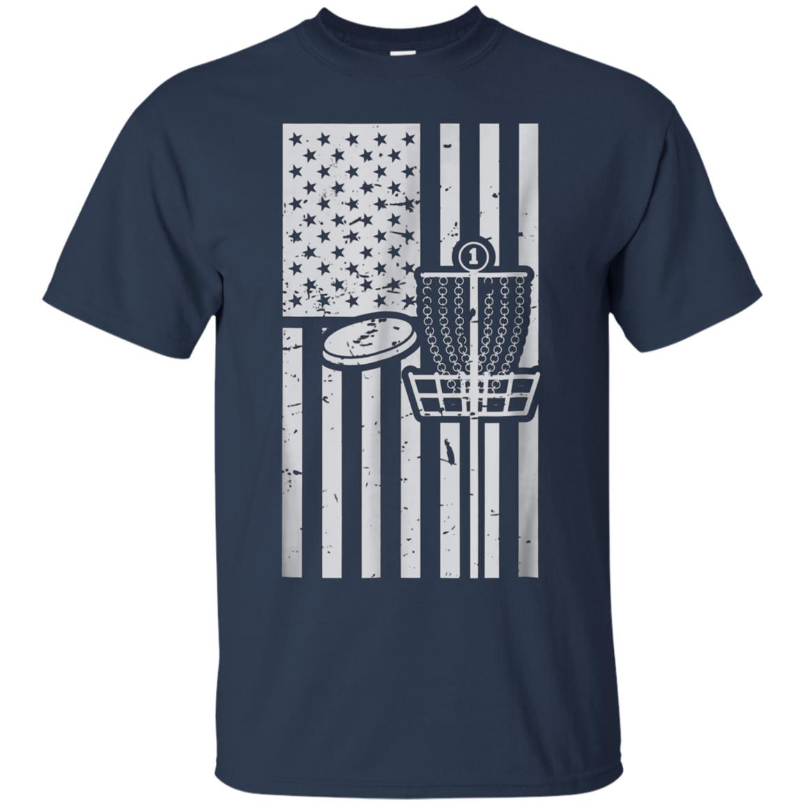 American Flag USA Disc Golf Sports Game Funny T Shirt Gift