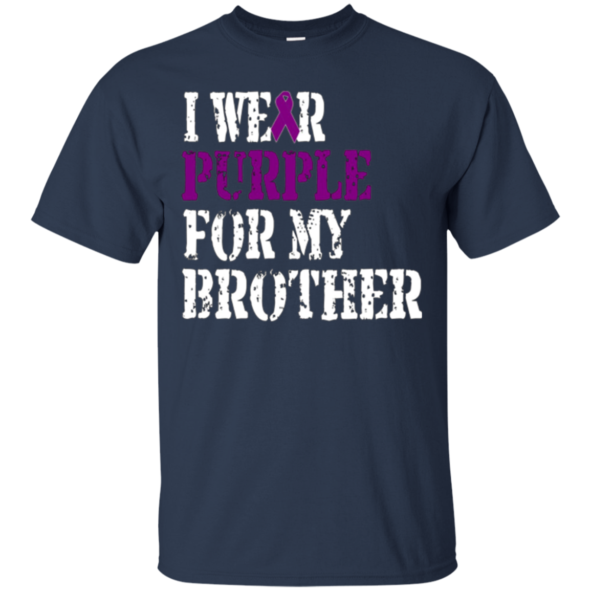 Alzheimer's Awareness T-shirt I Wear Purple For My Brother