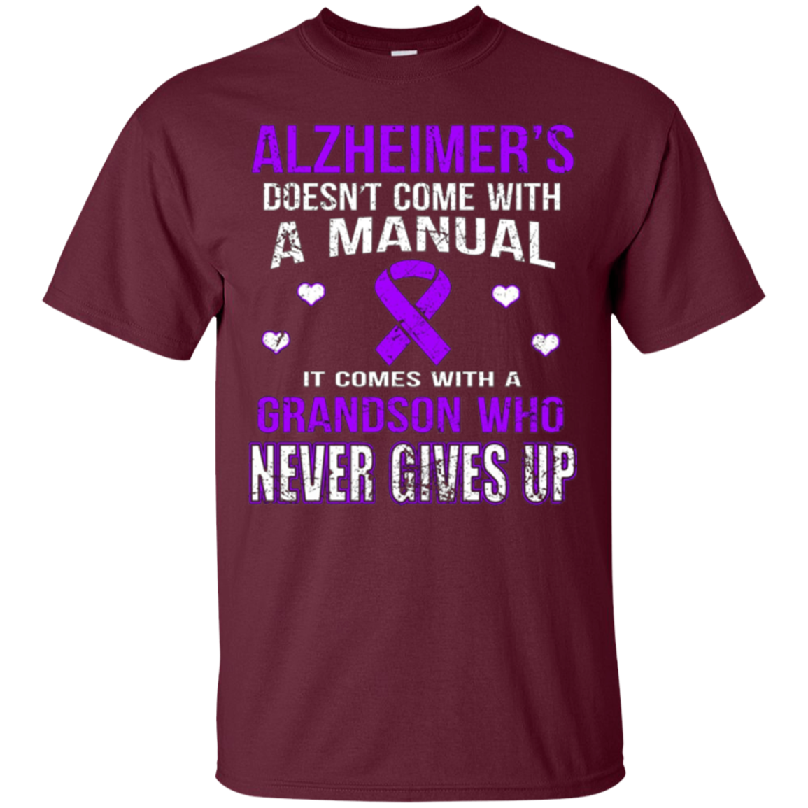 ALZHEIMER'S comes with a grandson who never gives up t shirt