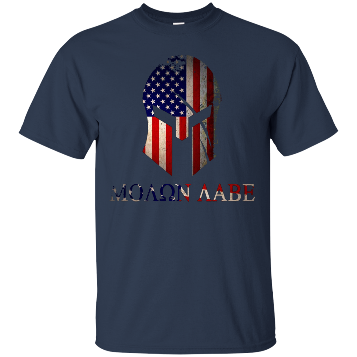 American Spartan Warrior Molon Labe Flag T-Shirt