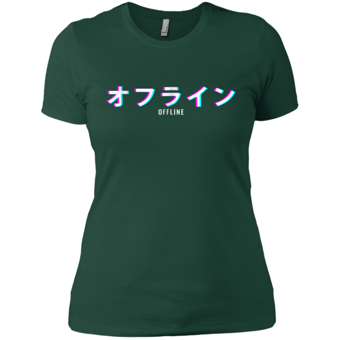 Aesthetic Offline Japanese Text Vaporwave T-Shirt