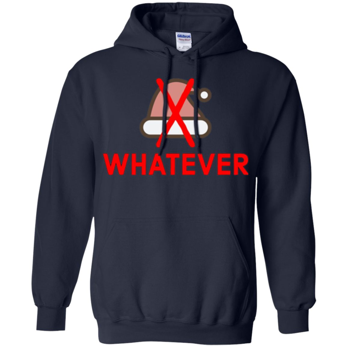 Santa Hat Hater Whatever Anti Christmas Xmas Humor T-Shirt