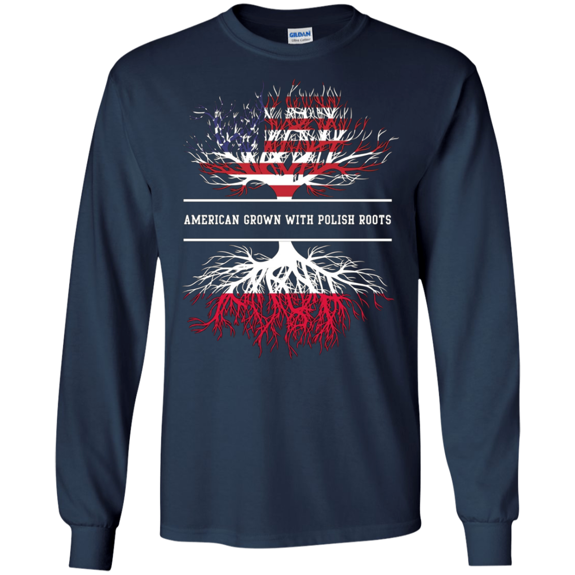 American Grown With Polish Roots T-Shirt Poland Tee